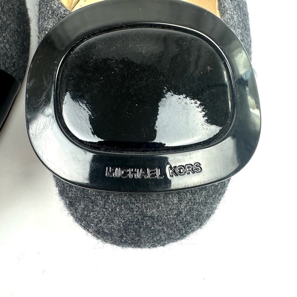 Michael‎ Michael Kors Pauline Flex Mid Pump 6 Charcoal Felt Wool Heels Womens - Picture 4 of 10